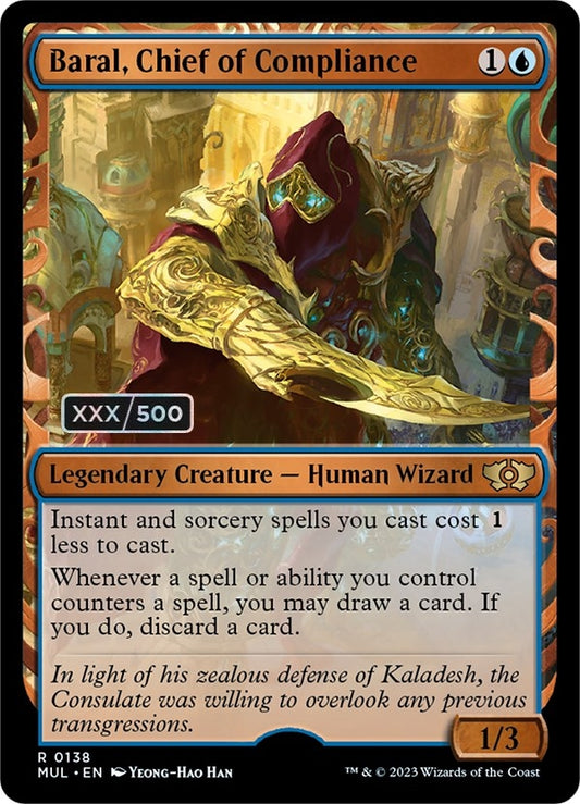 Image for Baral, Chief of Compliance (Serial Numbered) (138) (March of the Machine: Multiverse Legends) - Magic: The Gathering