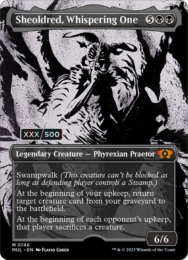 Image for Sheoldred, Whispering One (Serial Numbered) (146) (March of the Machine: Multiverse Legends) - Magic: The Gathering