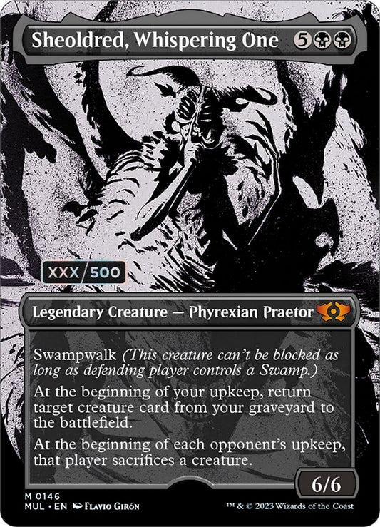 Image for Sheoldred, Whispering One (Serial Numbered) (146) (March of the Machine: Multiverse Legends) - Magic: The Gathering