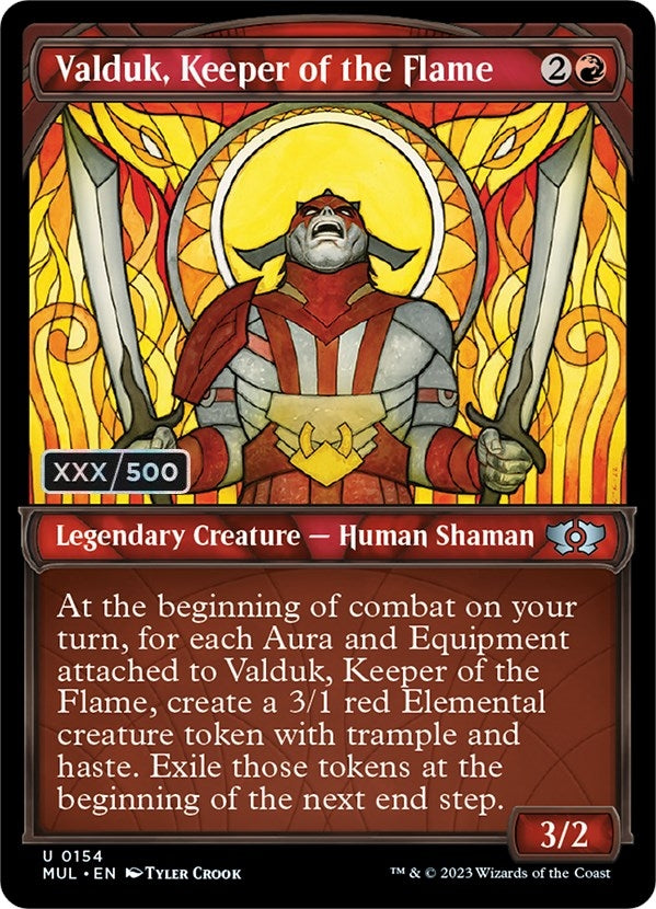 Image for Valduk, Keeper of the Flame (Serial Numbered) (154) (March of the Machine: Multiverse Legends) - Magic: The Gathering