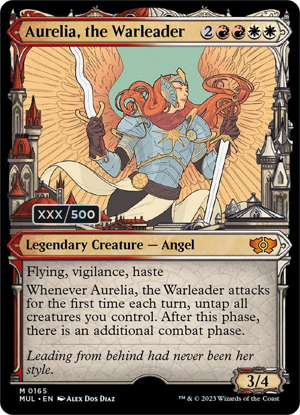 Image for Aurelia, the Warleader (Serial Numbered) (165) (March of the Machine: Multiverse Legends) - Magic: The Gathering