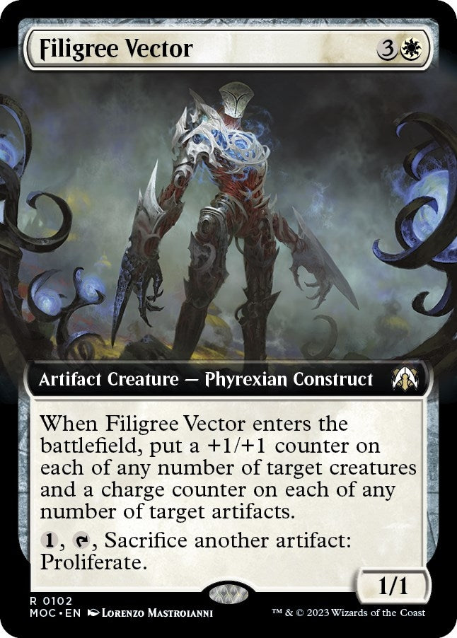 Image for Filigree Vector (Extended Art) (102) (Commander: March of the Machine) - Magic: The Gathering