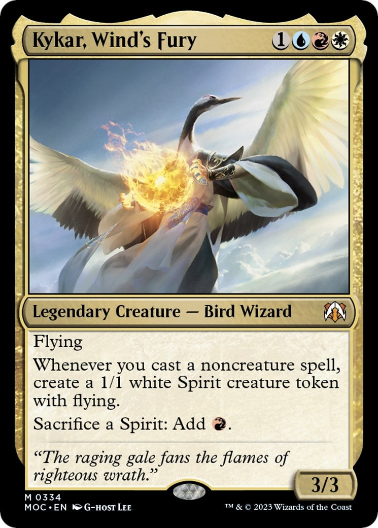 Image for Kykar, Wind's Fury (334) (Commander: March of the Machine) - Magic: The Gathering