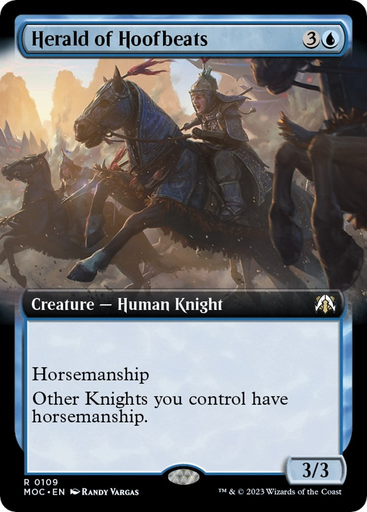 Image for Herald of Hoofbeats (Extended Art) (109) (Commander: March of the Machine) - Magic: The Gathering