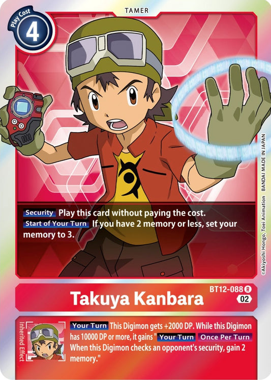 Image for Takuya Kanbara (BT12-088 R) (Across Time) - Digimon Card Game