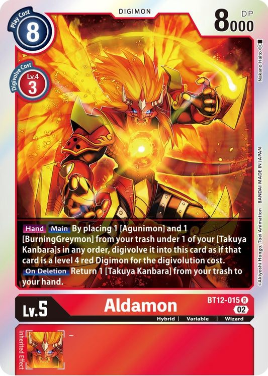 Image for Aldamon (BT12-015 R) (Across Time) - Digimon Card Game