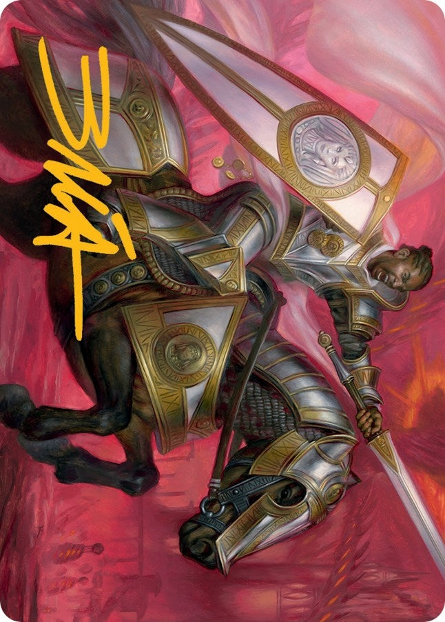 Image for Sigiled Sentinel Art Card (Gold-Stamped Signature) (9) (Art Series: March of the Machine) - Magic: The Gathering