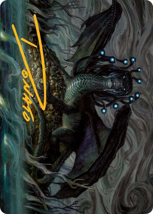 Image for Oculus Whelp Art Card (Gold-Stamped Signature) (15) (Art Series: March of the Machine) - Magic: The Gathering