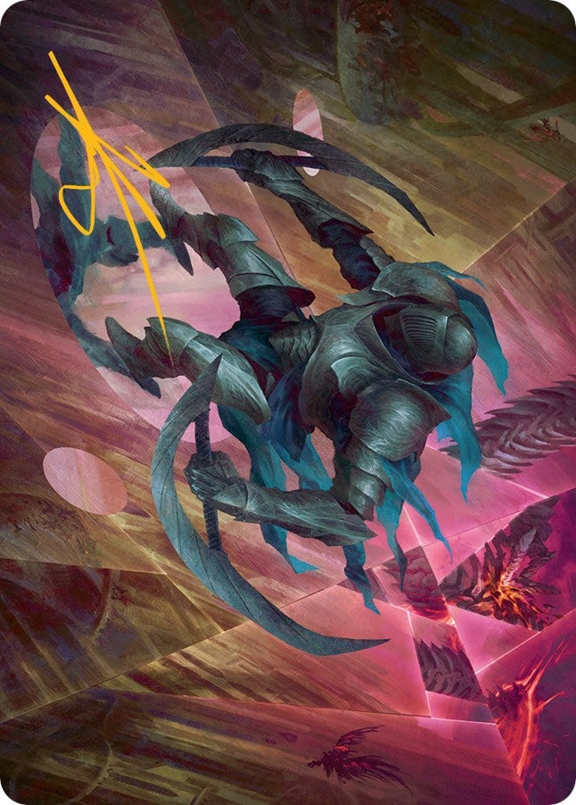 Image for Xerex Strobe-Knight Art Card(Gold-Stamped Signature) (20) (Art Series: March of the Machine) - Magic: The Gathering