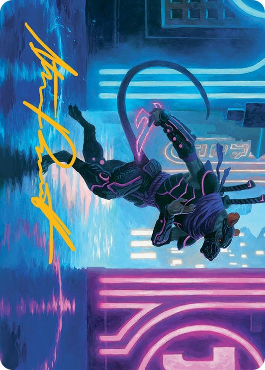 Image for Nezumi Informant Art Card (Gold-Stamped Signature) (27) (Art Series: March of the Machine) - Magic: The Gathering