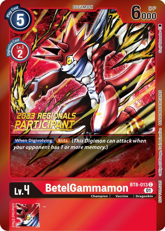 Image for BetelGammamon (2023 Regionals Participant) (BT8-013 C) (New Awakening) - Digimon Card Game