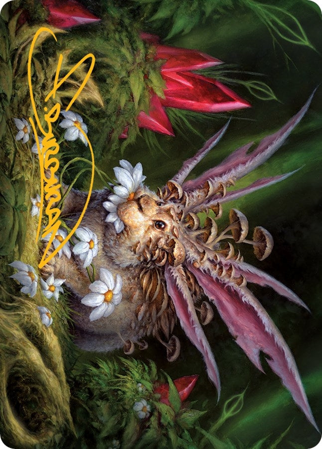 Image for Placid Rottentail Art Card (Gold-Stamped Signature) (39) (Art Series: March of the Machine) - Magic: The Gathering