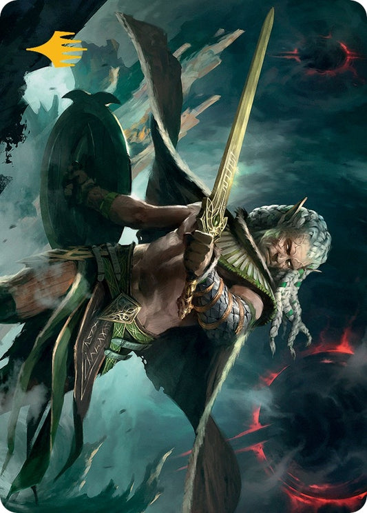 Image for Serpent-Blade Assailant Art Card (40/81) (Gold-Stamped Signature) (40) (Art Series: March of the Machine) - Magic: The Gathering