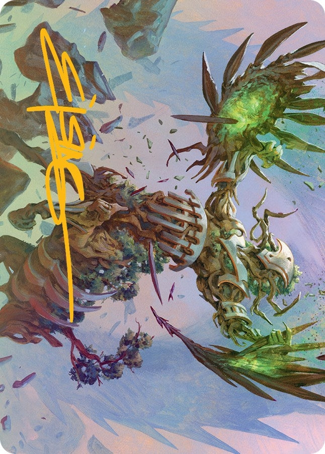 Image for Botanical Brawler Art Card (Gold-Stamped Signature) (43) (Art Series: March of the Machine) - Magic: The Gathering