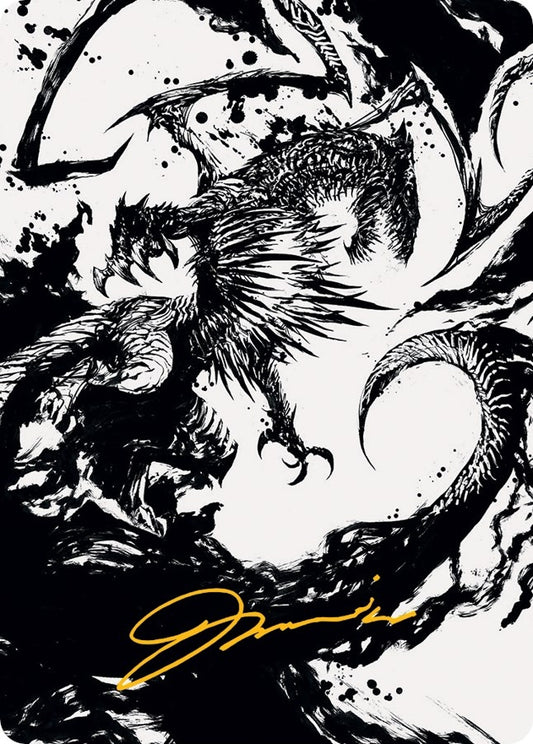 Image for Skithiryx, the Blight Dragon Art Card (Gold-Stamped Signature) (71) (Art Series: March of the Machine) - Magic: The Gathering