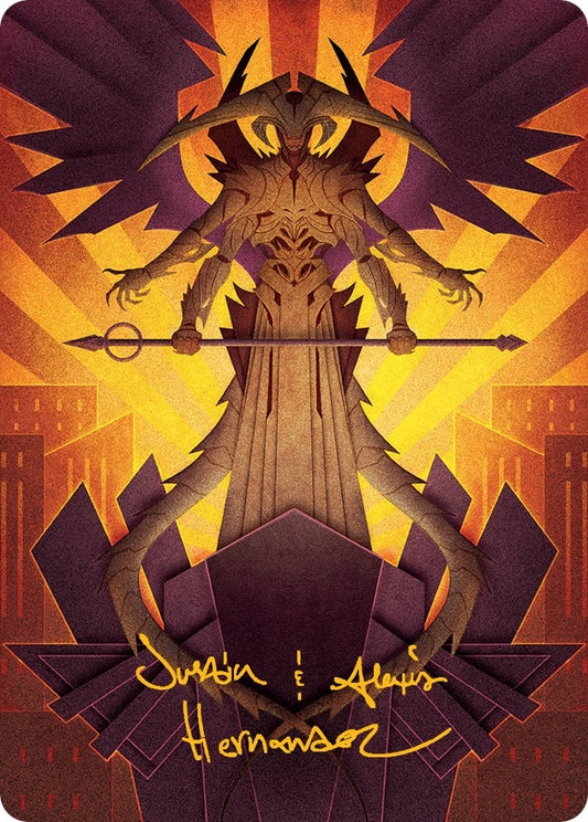 Image for Atraxa, Praetors' Voice Art Card (Gold-Stamped Signature) (77) (Art Series: March of the Machine) - Magic: The Gathering