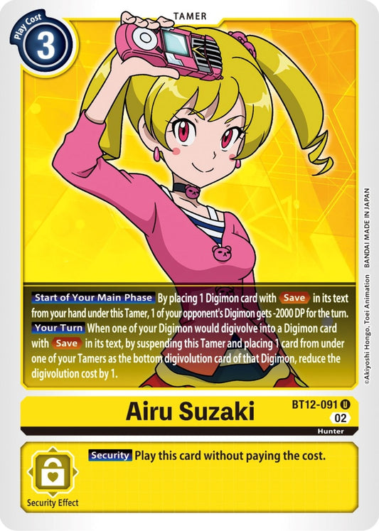 Image for Airu Suzaki (BT12-091 U) (Across Time) - Digimon Card Game
