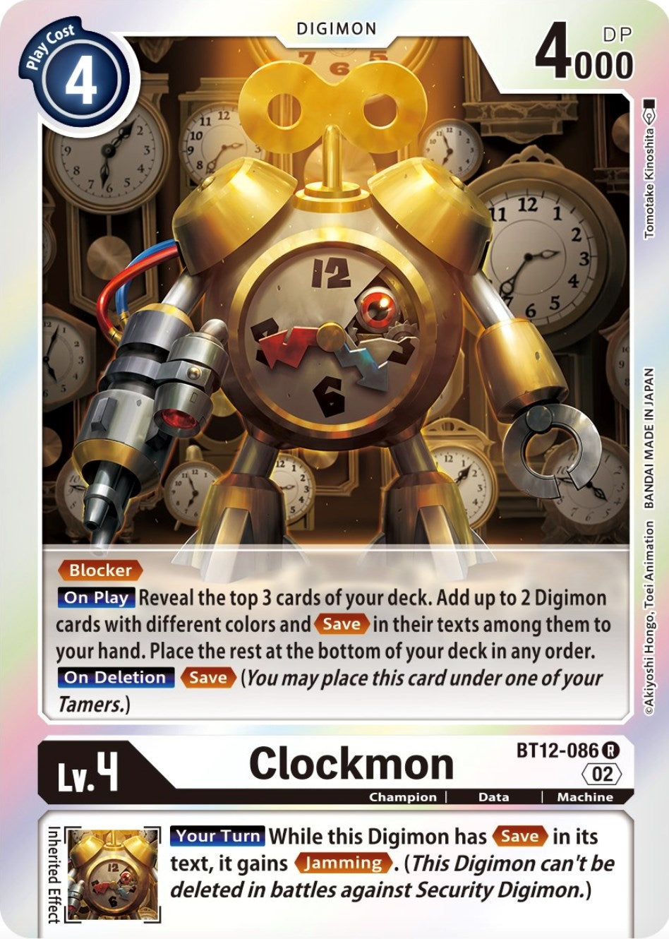Image for Clockmon (BT12-086 R) (Across Time) - Digimon Card Game