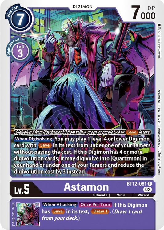 Image for Astamon (BT12-081 U) (Across Time) - Digimon Card Game