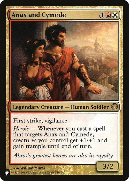 Image for Anax and Cymede (186/249) (The List Reprints) - Magic: The Gathering