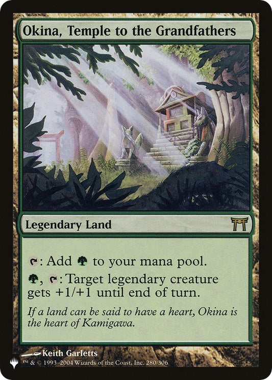 Image for Okina, Temple to the Grandfathers (280/306) (The List Reprints) - Magic: The Gathering