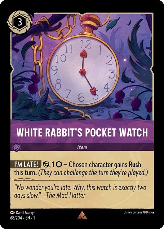 Image for White Rabbit's Pocket Watch (68/204) (The First Chapter) - Disney Lorcana