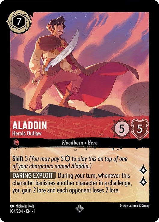 Image for Aladdin - Heroic Outlaw (104/204) (The First Chapter) - Disney Lorcana