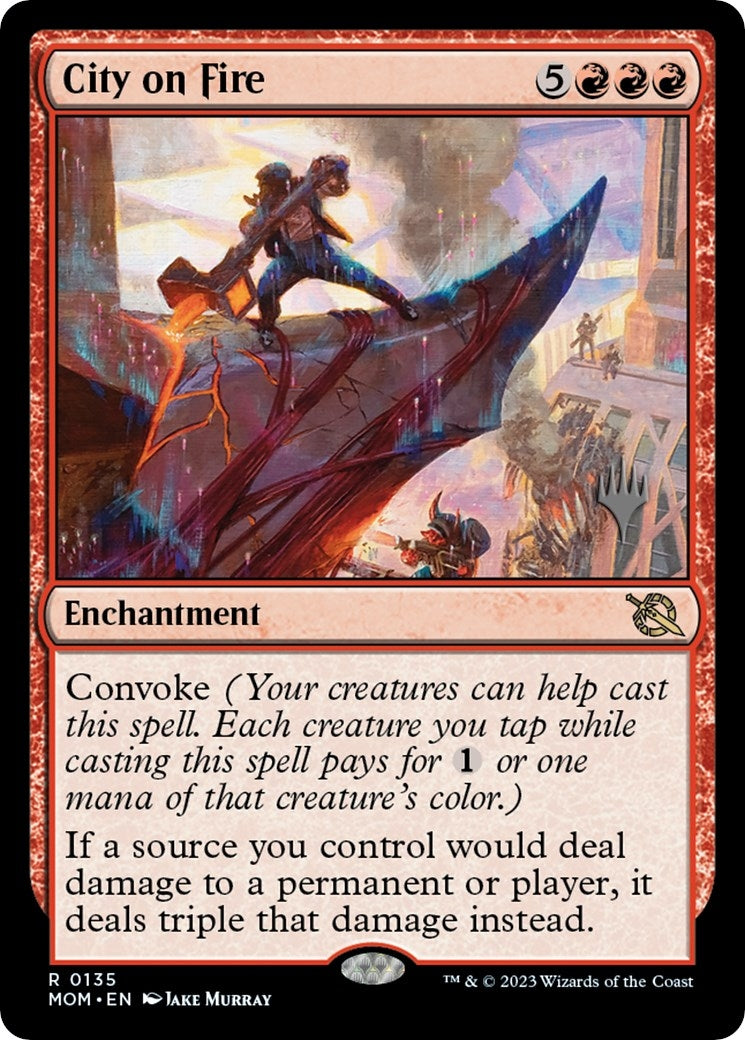 Image for City on Fire (135) (Promo Pack: March of the Machine) - Magic: The Gathering