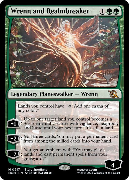 Image for Wrenn and Realmbreaker (217) (Promo Pack: March of the Machine) - Magic: The Gathering