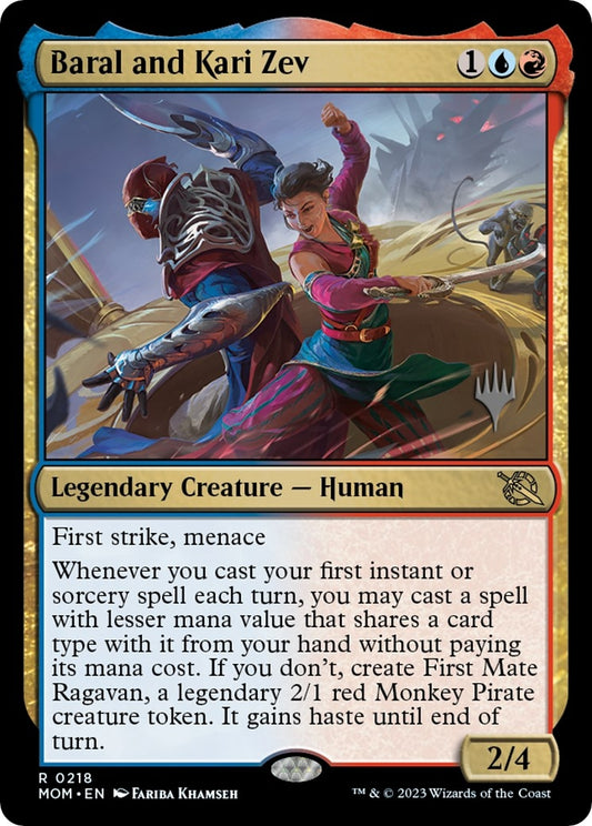 Image for Baral and Kari Zev (218) (Promo Pack: March of the Machine) - Magic: The Gathering