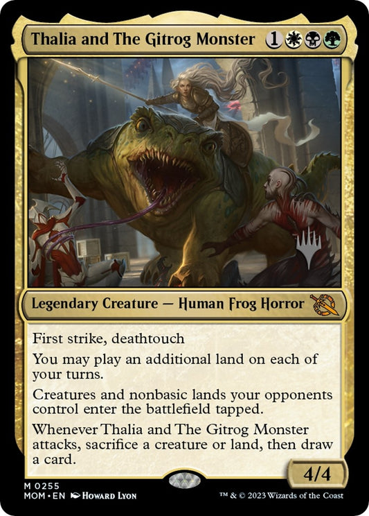 Image for Thalia and The Gitrog Monster (255) (Promo Pack: March of the Machine) - Magic: The Gathering