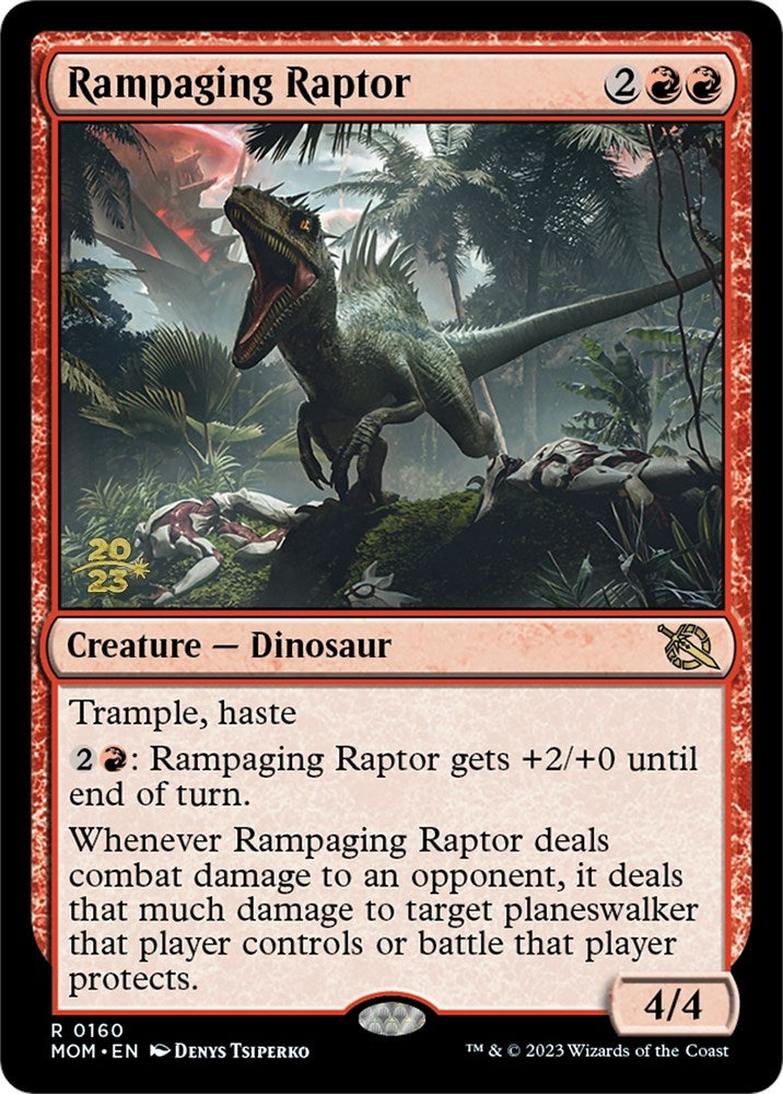 Image for Rampaging Raptor (160) (Prerelease Cards) - Magic: The Gathering