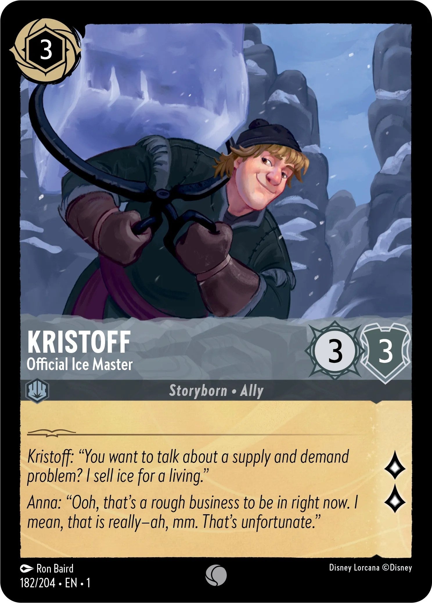 Image for Kristoff - Official Ice Master (182/204) (The First Chapter) - Disney Lorcana