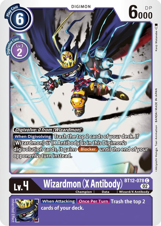 Image for Wizardmon (X Antibody) (BT12-078 C) (Across Time) - Digimon Card Game