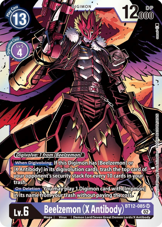 Image for Beelzemon (X Antibody) (BT12-085 SR) (Across Time) - Digimon Card Game