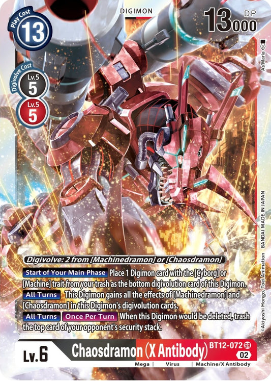 Image for Chaosdramon (X Antibody) (BT12-072 SR) (Across Time) - Digimon Card Game