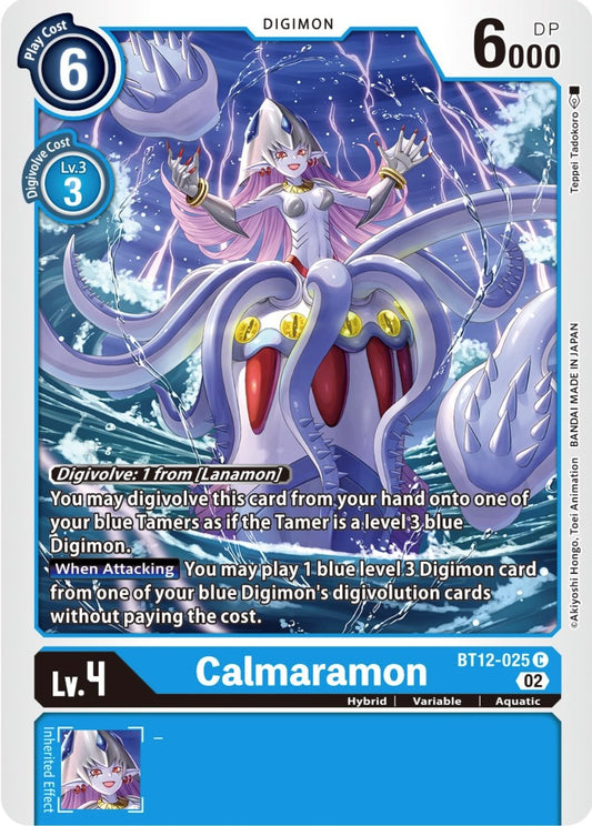 Image for Calmaramon (BT12-025 C) (Across Time) - Digimon Card Game