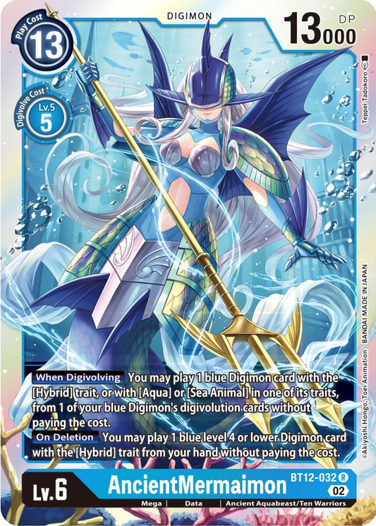 Image for AncientMermaimon (BT12-032 R) (Across Time) - Digimon Card Game