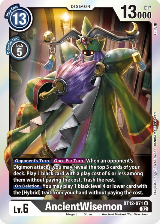 Image for AncientWisemon (BT12-071 R) (Across Time) - Digimon Card Game