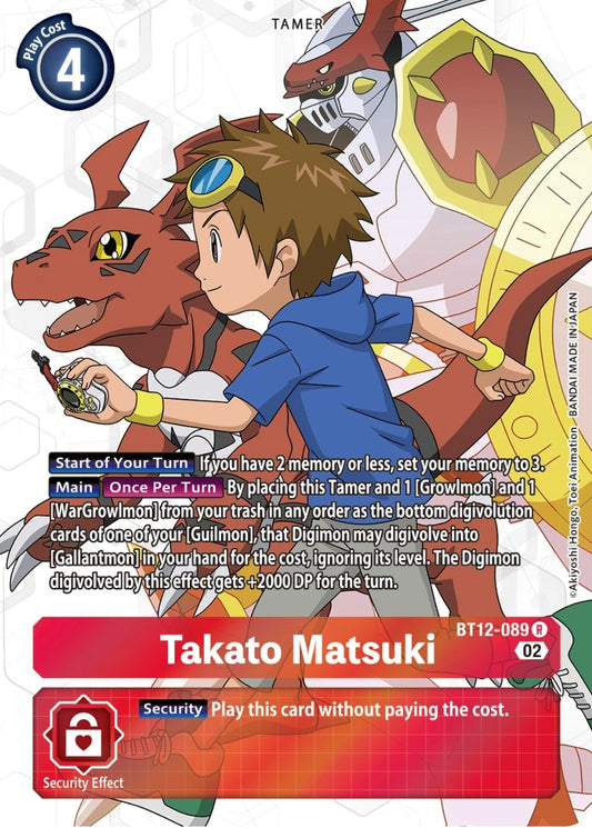 Image for Takato Matsuki (Alternate Art) (BT12-089 R) (Across Time) - Digimon Card Game