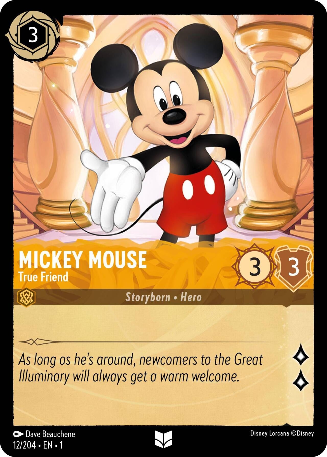 Image for Mickey Mouse - True Friend (12/204) (The First Chapter) - Disney Lorcana
