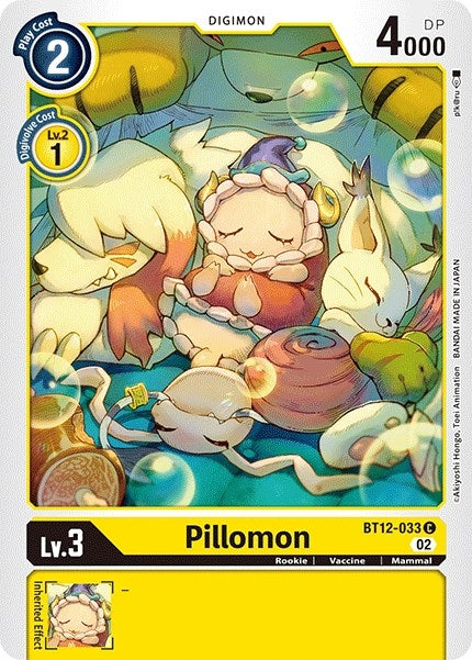 Image for Pillomon (BT12-033 C) (Across Time) - Digimon Card Game
