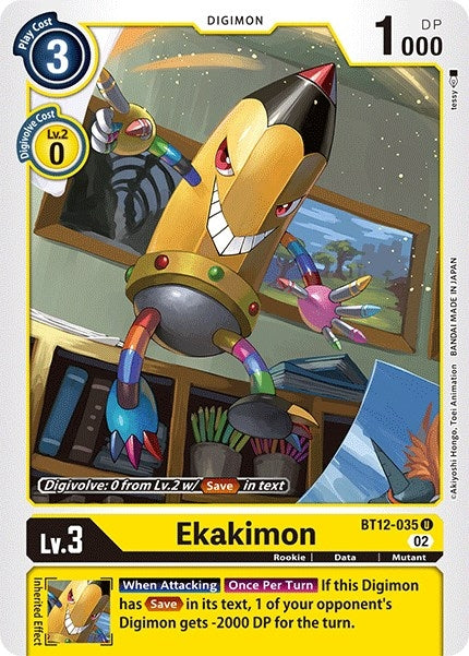 Image for Ekakimon (BT12-035 U) (Across Time) - Digimon Card Game