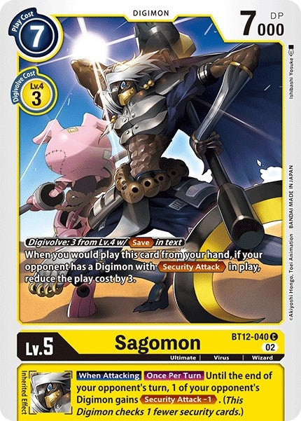 Image for Sagomon (BT12-040 C) (Across Time) - Digimon Card Game