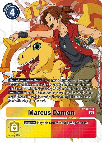 Image for Marcus Damon (Alternate Art) (BT12-092 R) (Across Time) - Digimon Card Game