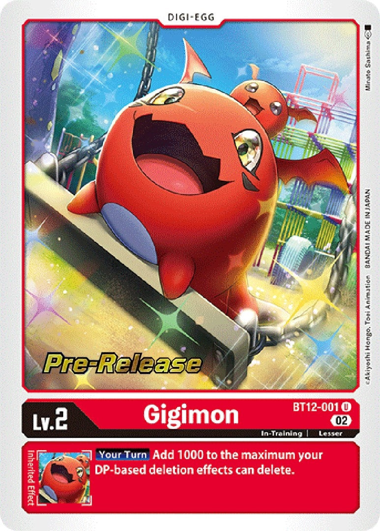 Image for Gigimon (BT12-001 U) (Across Time Pre-Release Cards) - Digimon Card Game