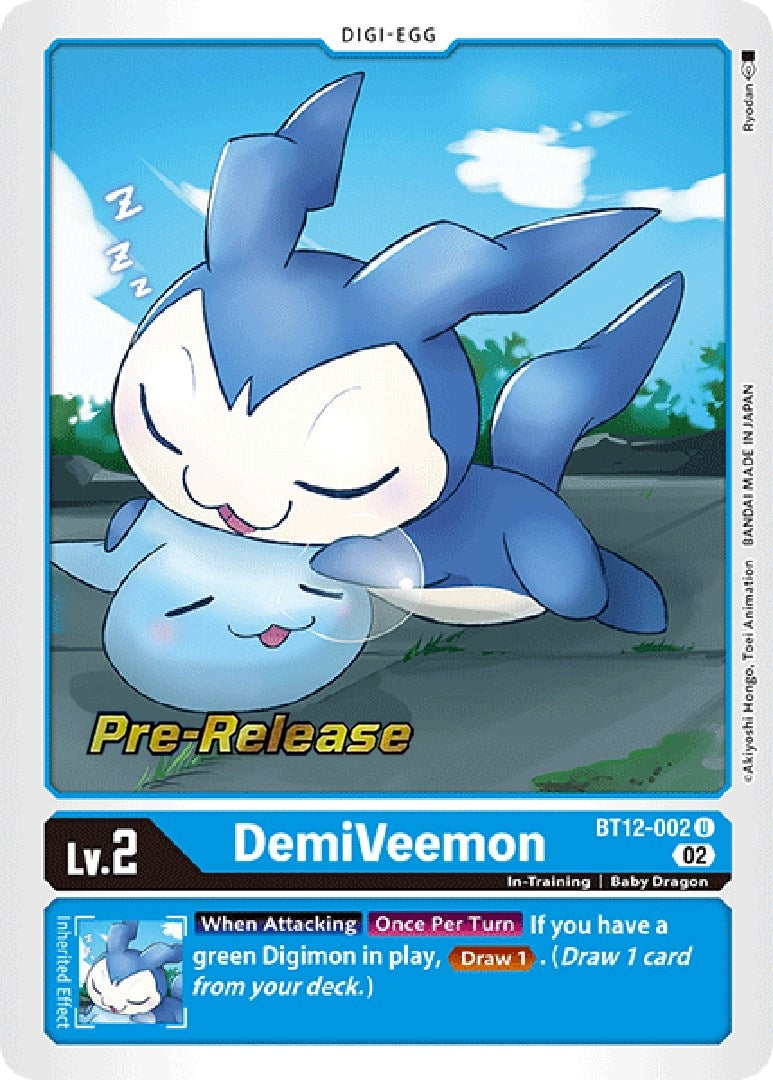Image for DemiVeemon (BT12-002 U) (Across Time Pre-Release Cards) - Digimon Card Game
