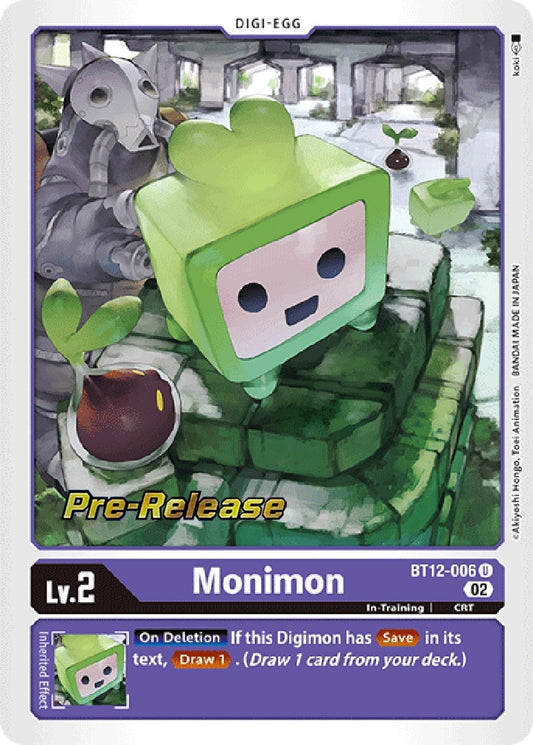 Image for Monimon (BT12-006 U) (Across Time Pre-Release Cards) - Digimon Card Game