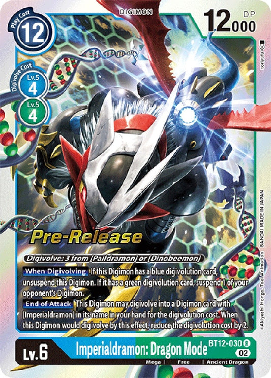 Image for Imperialdramon: Dragon Mode (BT12-030 R) (Across Time Pre-Release Cards) - Digimon Card Game