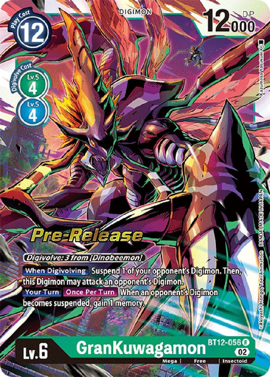 Image for GranKuwagamon (BT12-056 R) (Across Time Pre-Release Cards) - Digimon Card Game